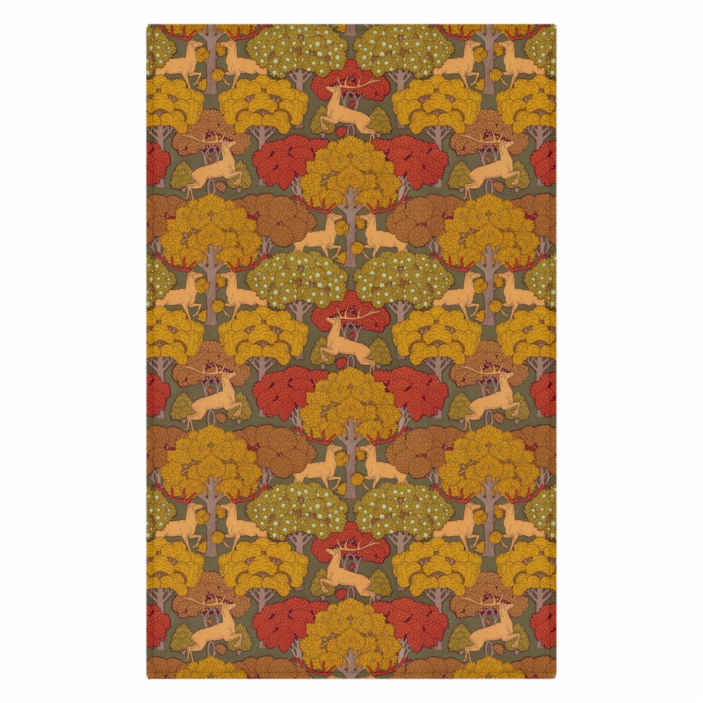 Art Nouveau Deer Rug: Maurice Pillard Verneuil Maximalist Mat