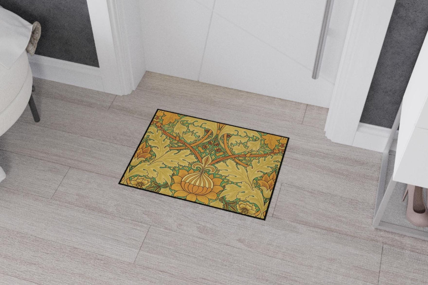William Morris St James Mat: Autumn Floral Art Nouveau Rug