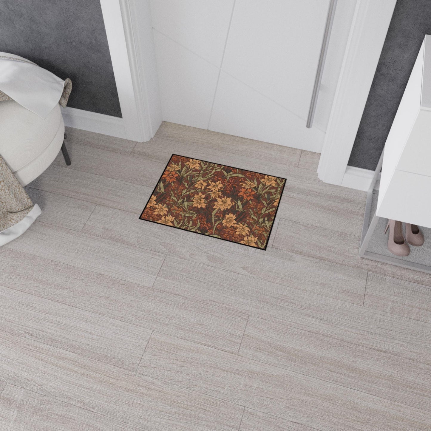 Autumnal William Morris Floor Mat: Arts and Crafts Rug
