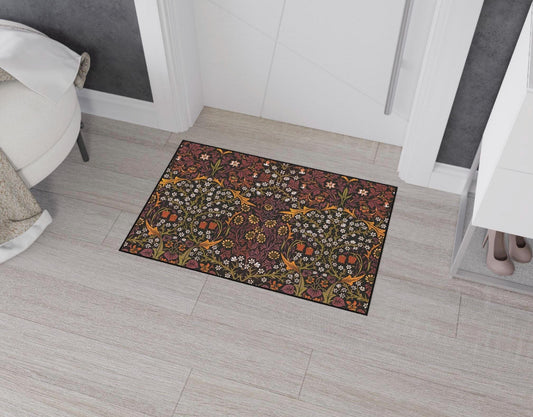 William Morris Blackthorne Floor Mat: Art Deco Entryway Decor