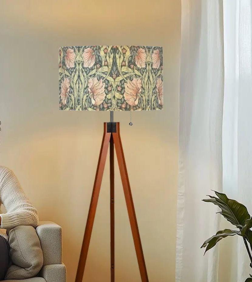 Tripod Floor Lamp (Made in USA) Salmon Pimpernel