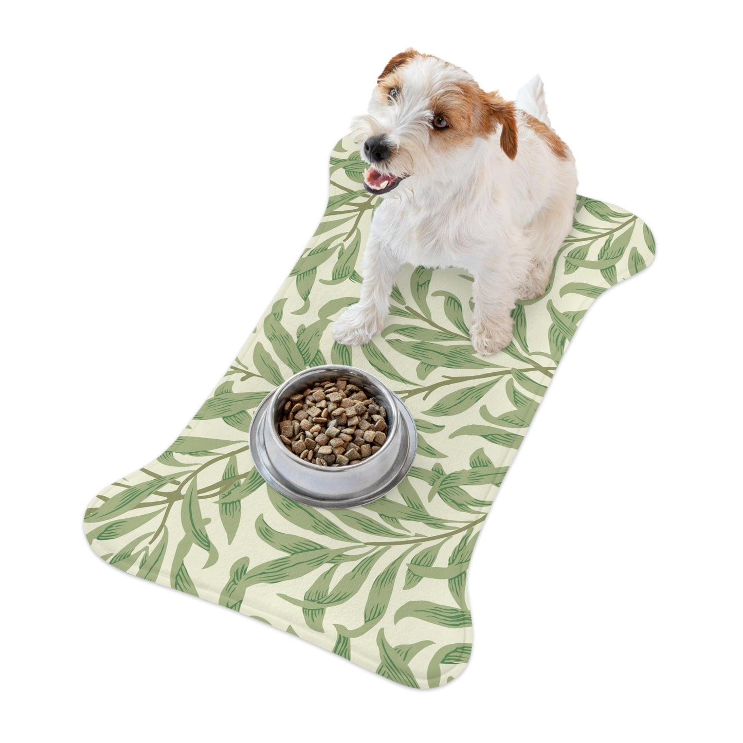 William Morris Pet Feeding Mat: Willow Boughs Green Floral Design