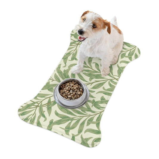 William Morris Pet Feeding Mat: Willow Boughs Green Floral Design