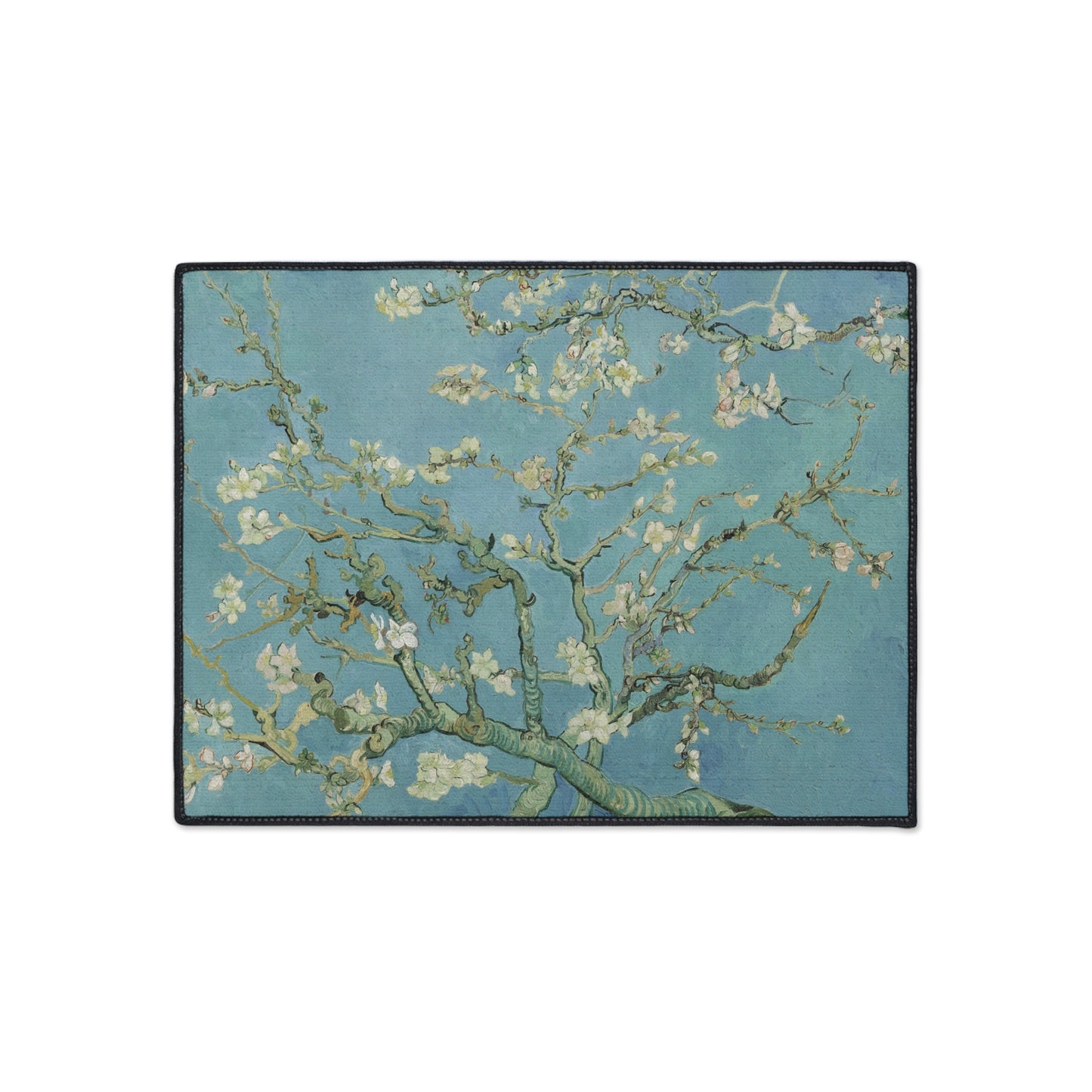 Can Gogh Almond Tree Floral Design Heavy Duty Floor Mat/ Entry Kitchen Mat Maximalism Arts and Crafts Rug