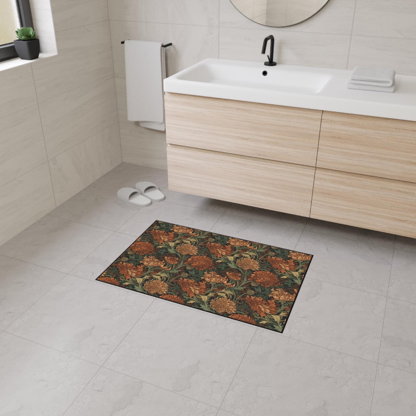 William Morris Autumn Mat, Maximalist Entry Rug