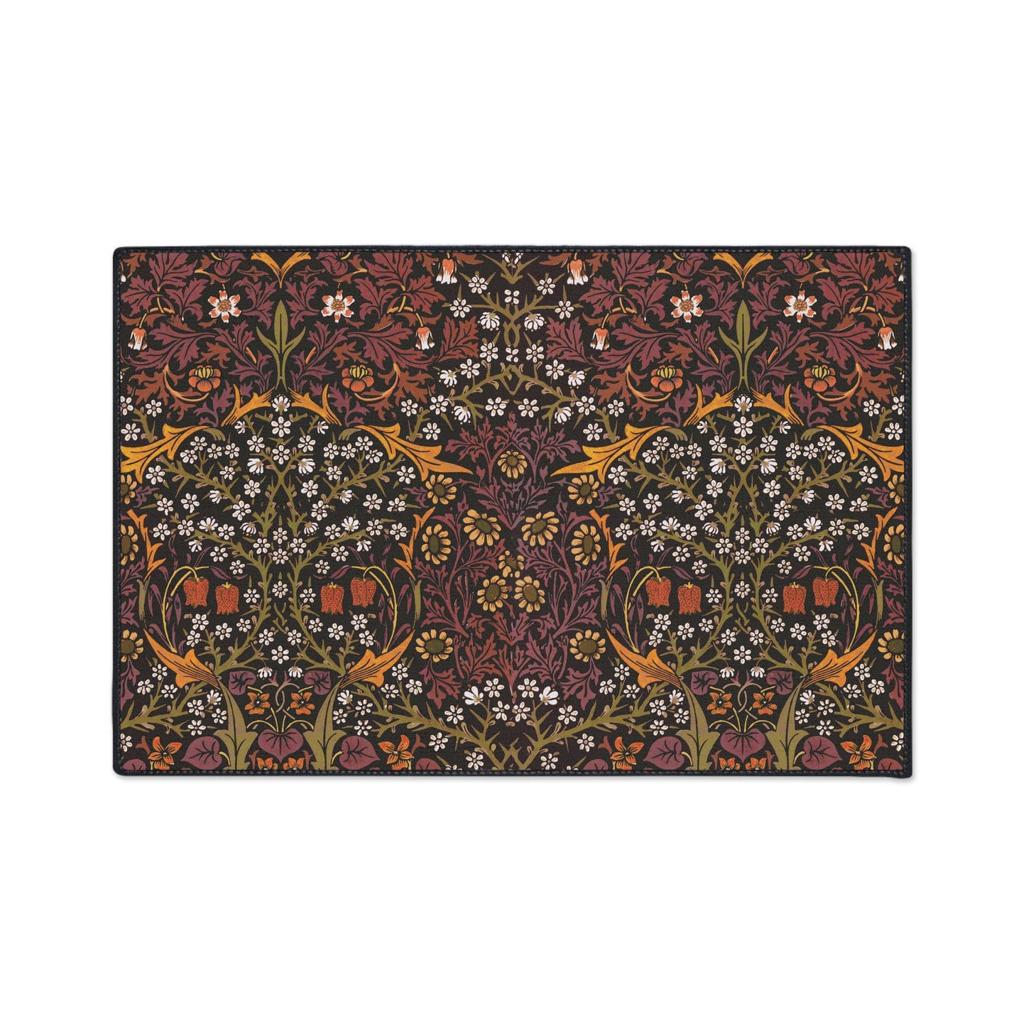 William Morris Blackthorne Floor Mat: Art Deco Entryway Decor