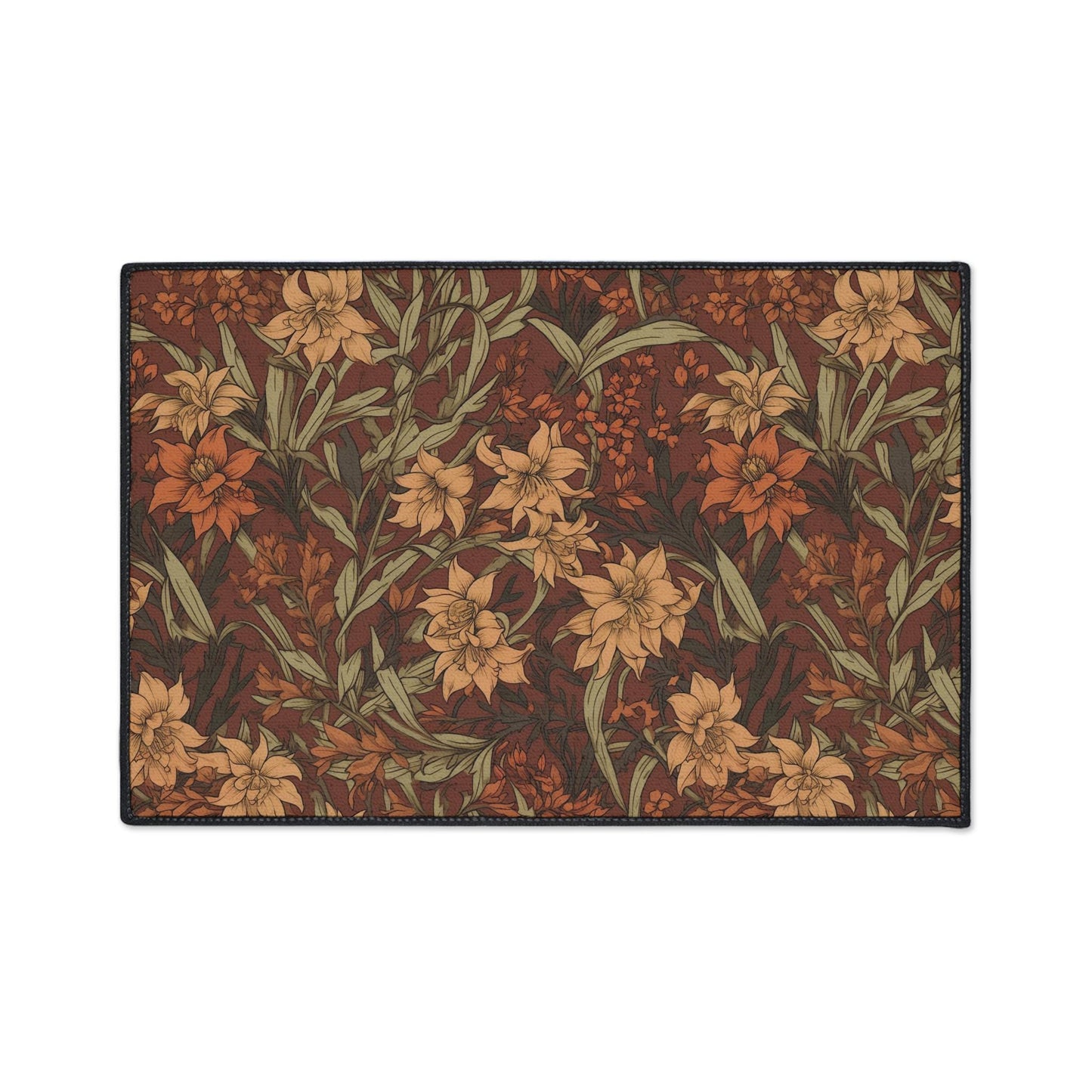 Autumnal William Morris Floor Mat: Arts and Crafts Rug