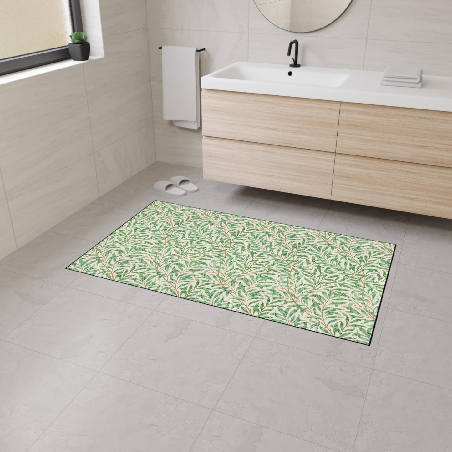 Willow Boughs Floor Mat: William Morris Arts & Crafts Rug