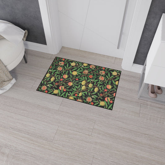 William Morris Fruit Floor Mat: Pomegranate & Lemon Kitchen Rug