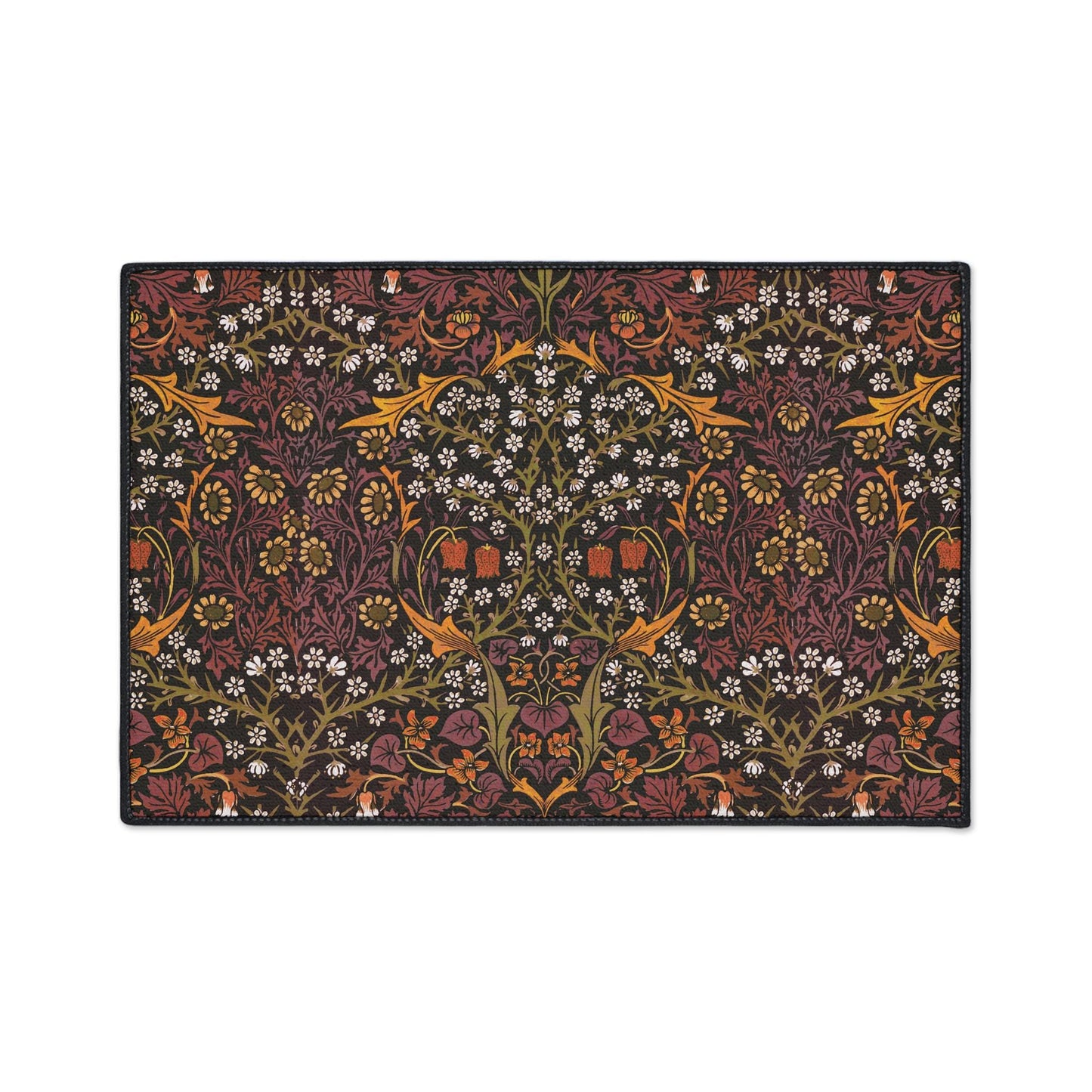 William Morris Blackthorne Floor Mat: Art Deco Entryway Decor
