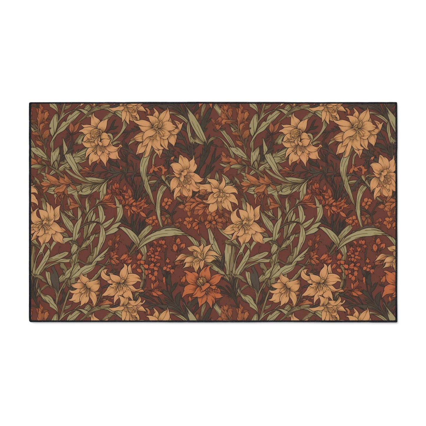Autumnal William Morris Floor Mat: Arts and Crafts Rug
