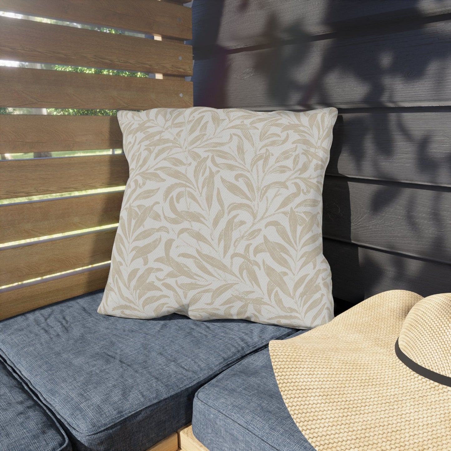 William Morris Neutral Willow Bough Pillows, UV and Water Resistant