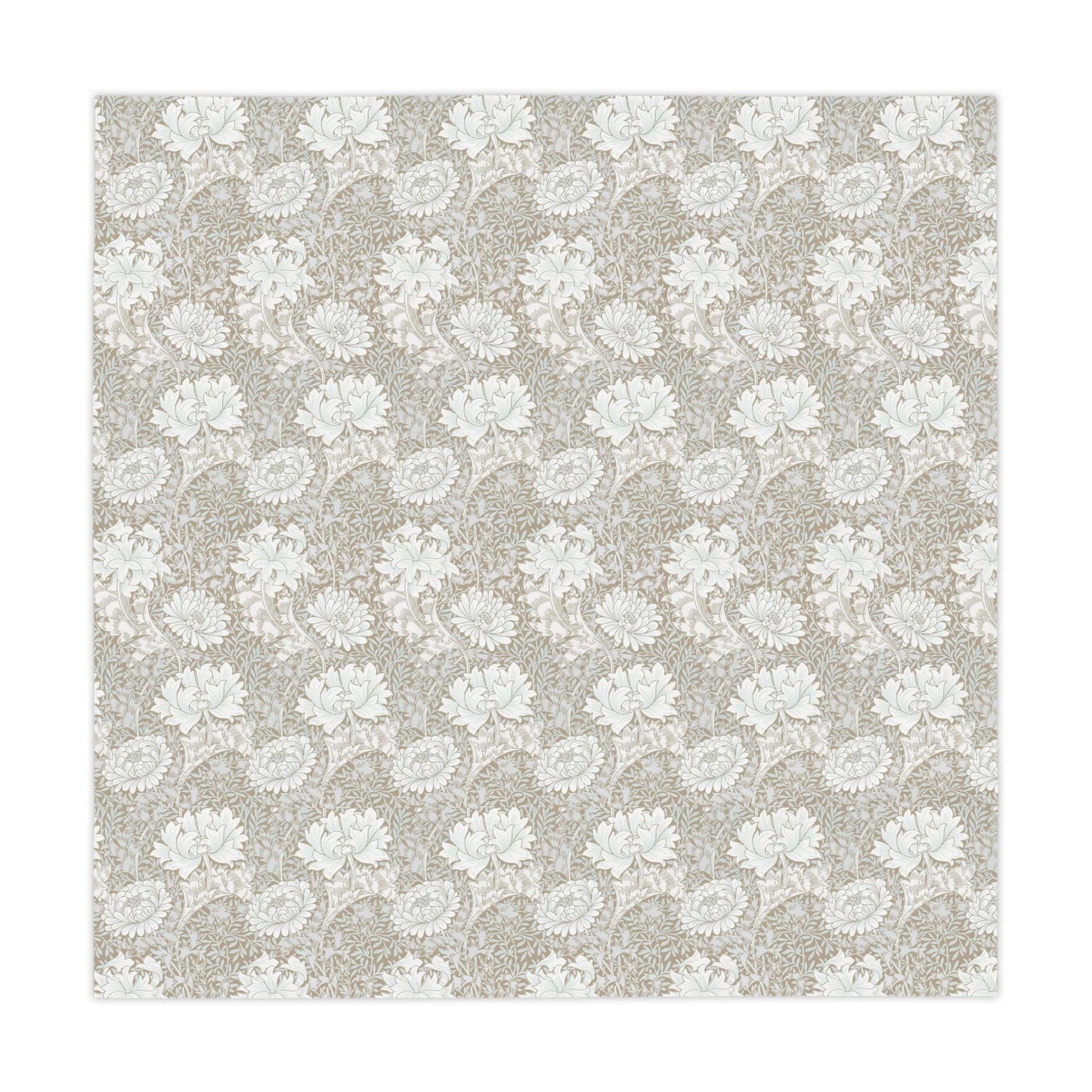 William Morris Chrysanthemum Tablecloth: Cotton Linen Dining Decor