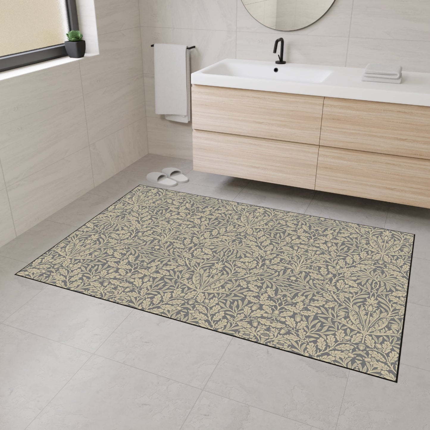 William Morris Floor Mat: Acorn Arts & Crafts Rug