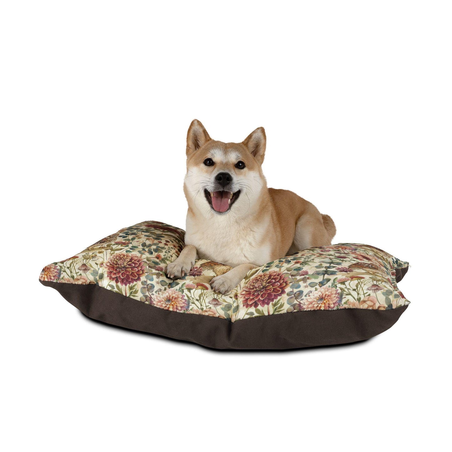 Floral Owl Pet Bed, Machine Washable Cat Cushion, Pet Furniture
