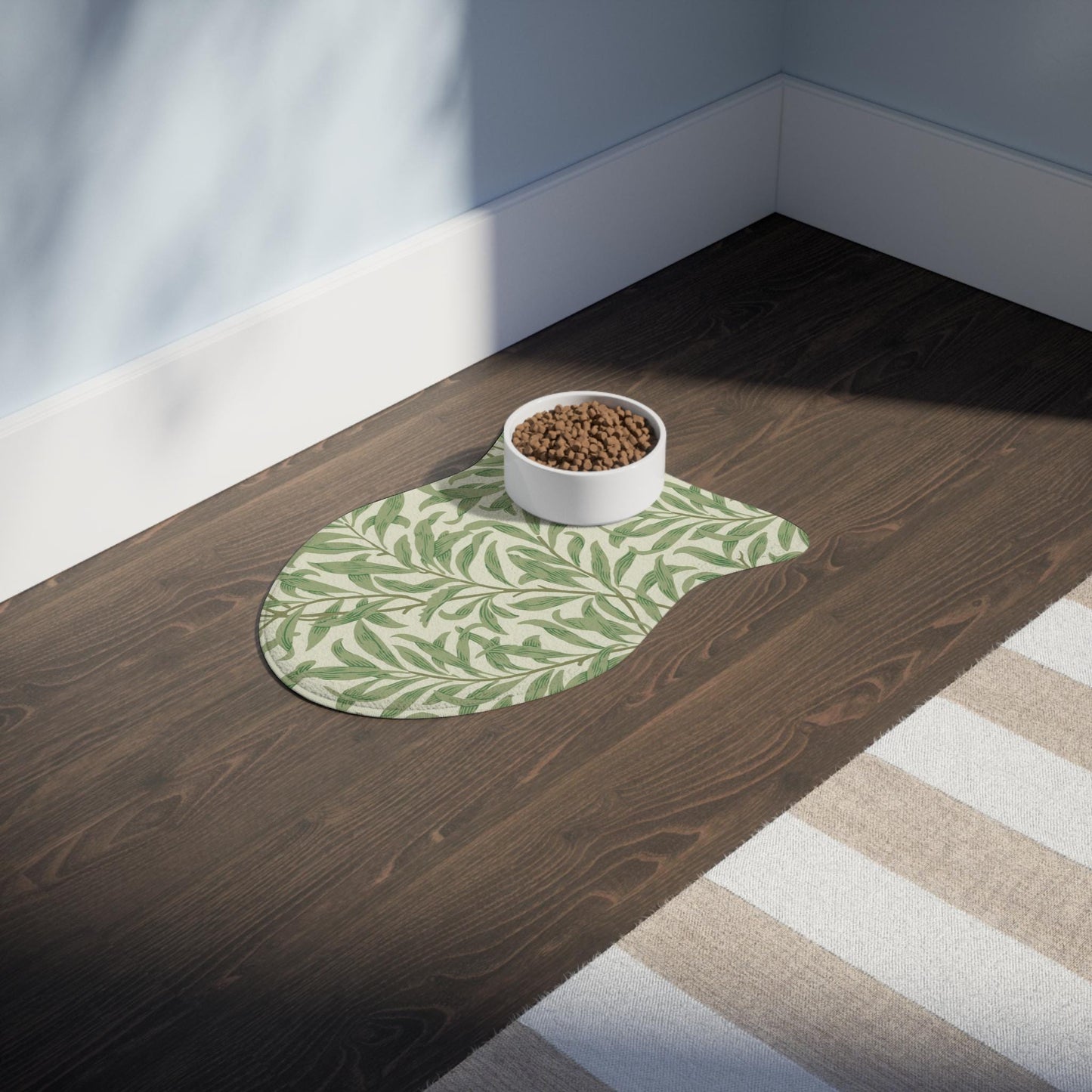 William Morris Pet Feeding Mat: Willow Boughs Green Floral Design