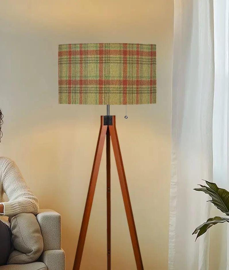 Tartan Plaid Tripod Floor Lamp (Made in USA) Plaid