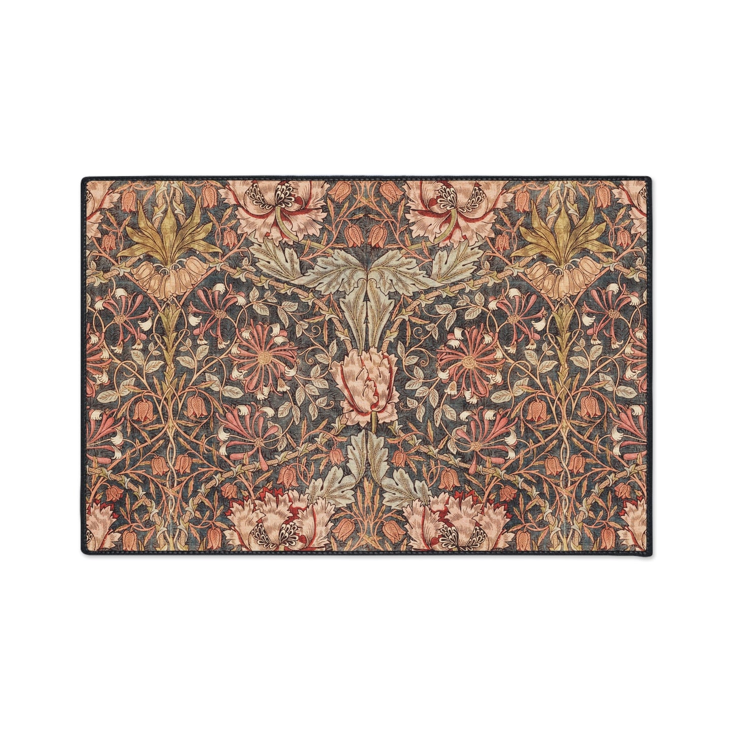 Morris & Co. Pink Honeysuckle Mat/ Entryway Kitchen or Bathroom Rug
