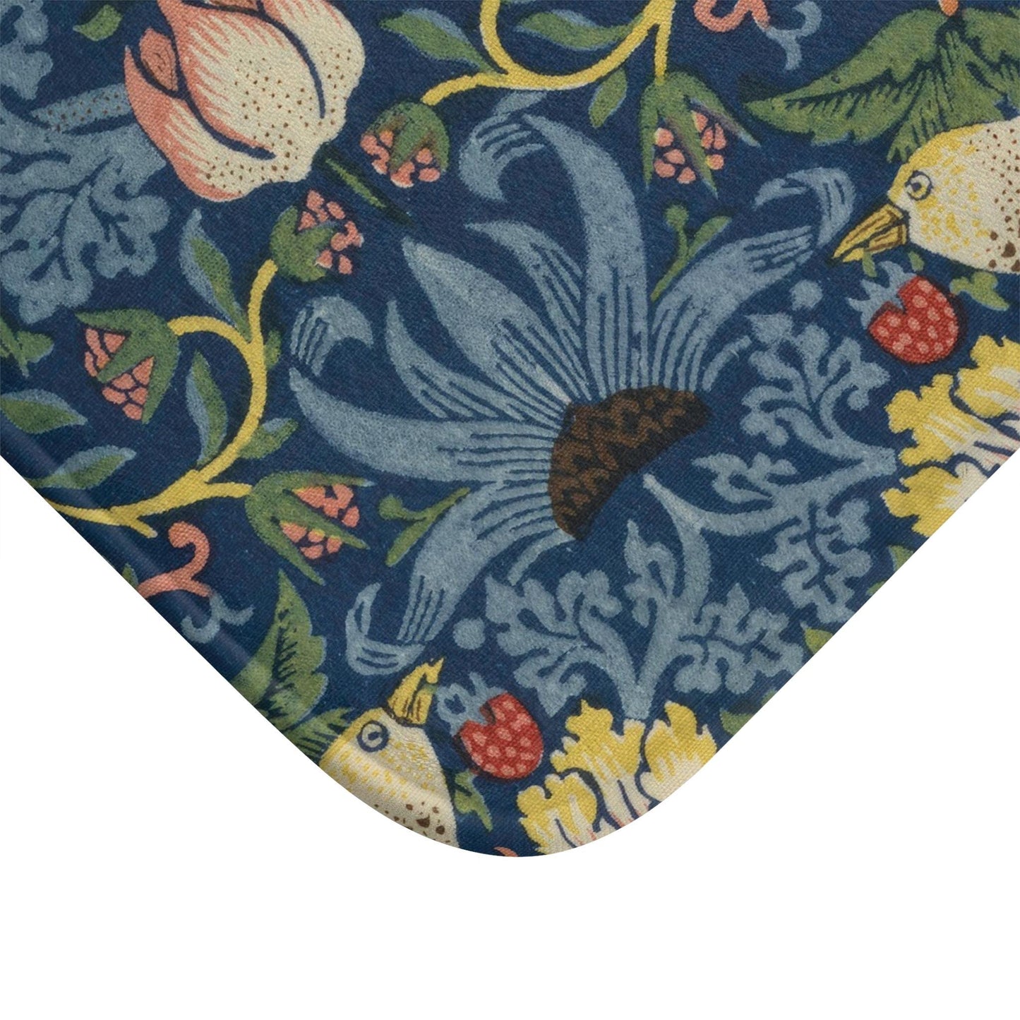 Strawberry Thief Bath Mat: William Morris Microfiber Bath Rug