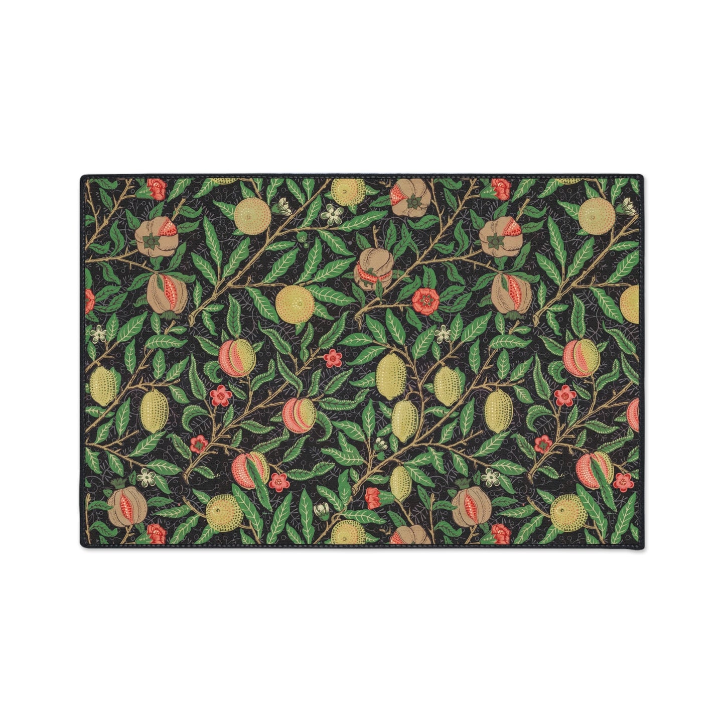 William Morris Fruit Floor Mat: Pomegranate & Lemon Kitchen Rug