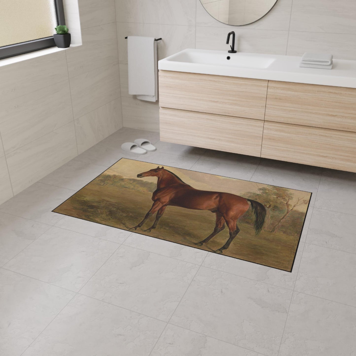 William Berraud Horse Rug: Equestrian Entry/ Kitchen Bath Mat