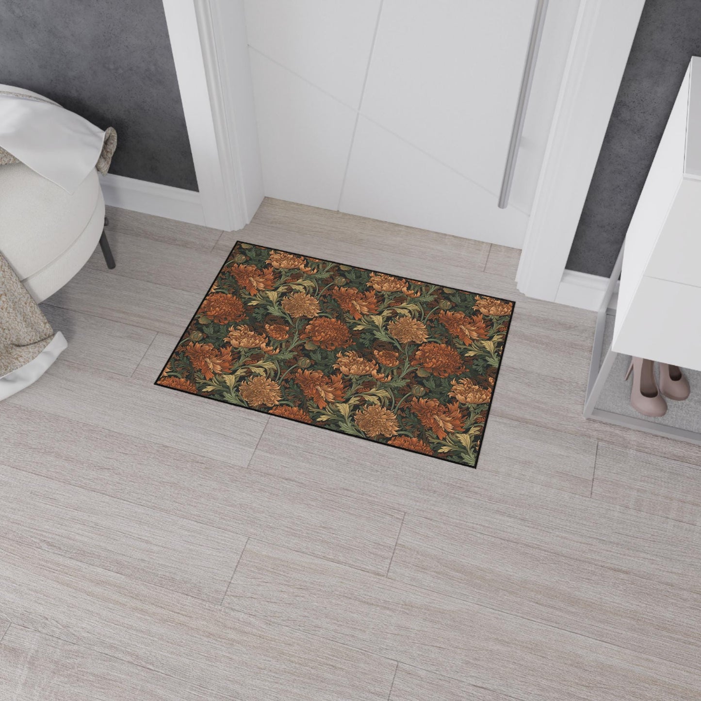 William Morris Autumn Mat, Maximalist Entry Rug