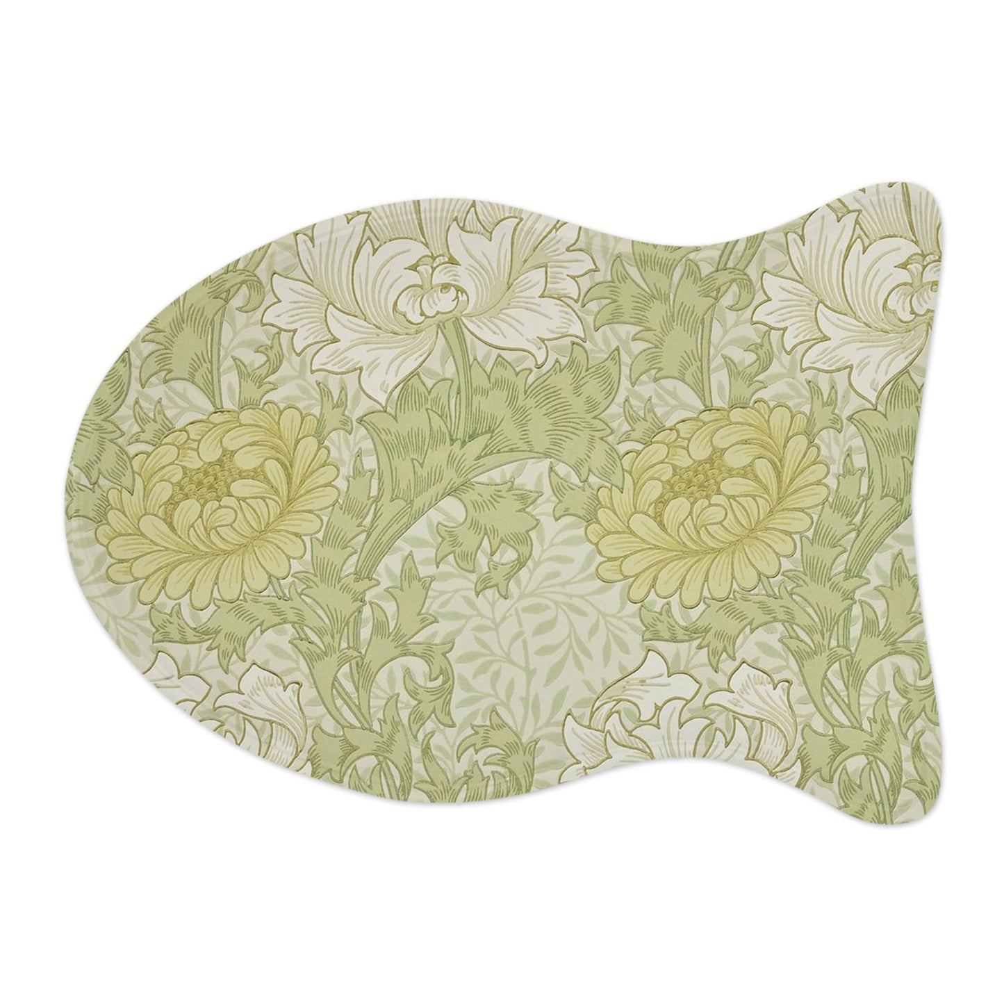 William Morris Pet Feeding Mat: Chrysanthemum Floral Memory Foam Dog Cat Placemat
