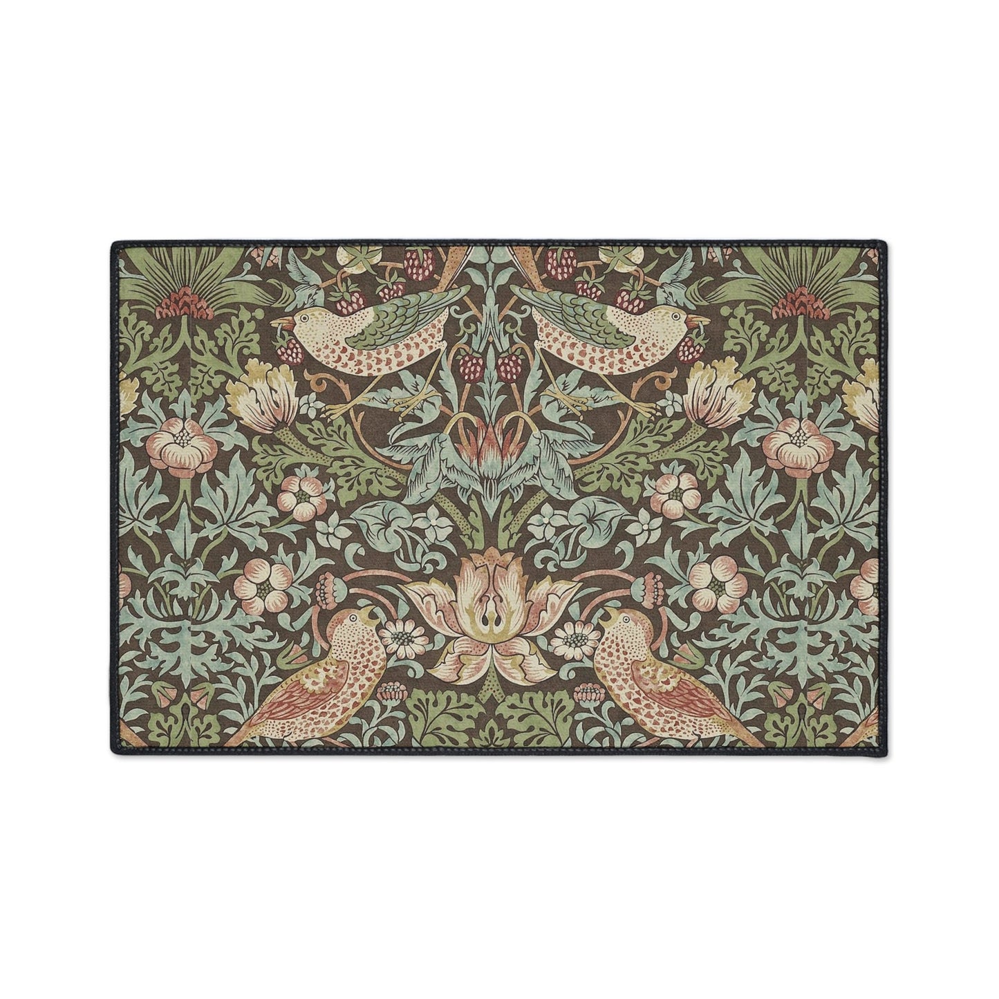 Strawberry Thief Heavy Duty Floor Mat,  Bath or Kitchen Mat, William Morris Rug