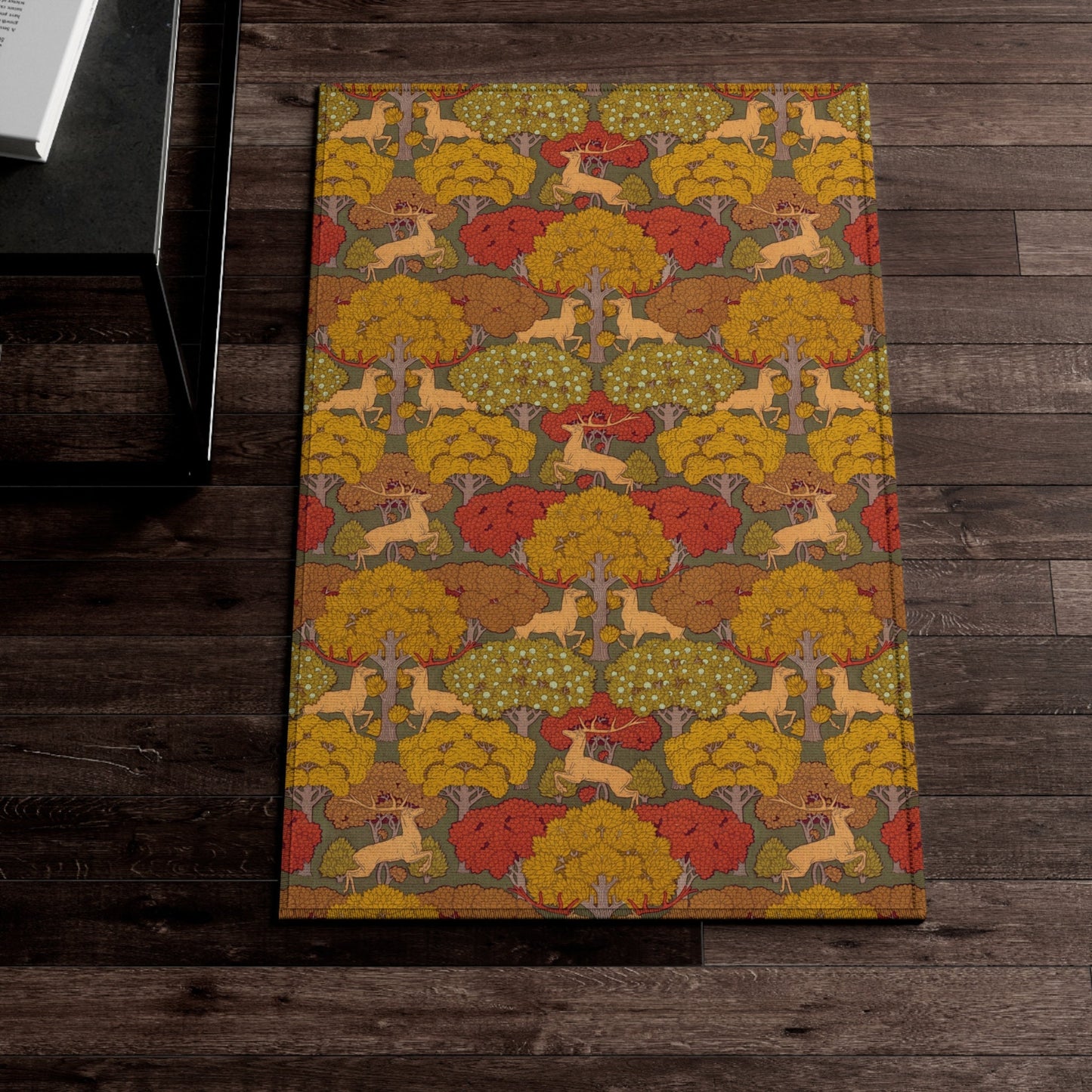 Art Nouveau Deer Rug: Maurice Pillard Verneuil Maximalist Mat