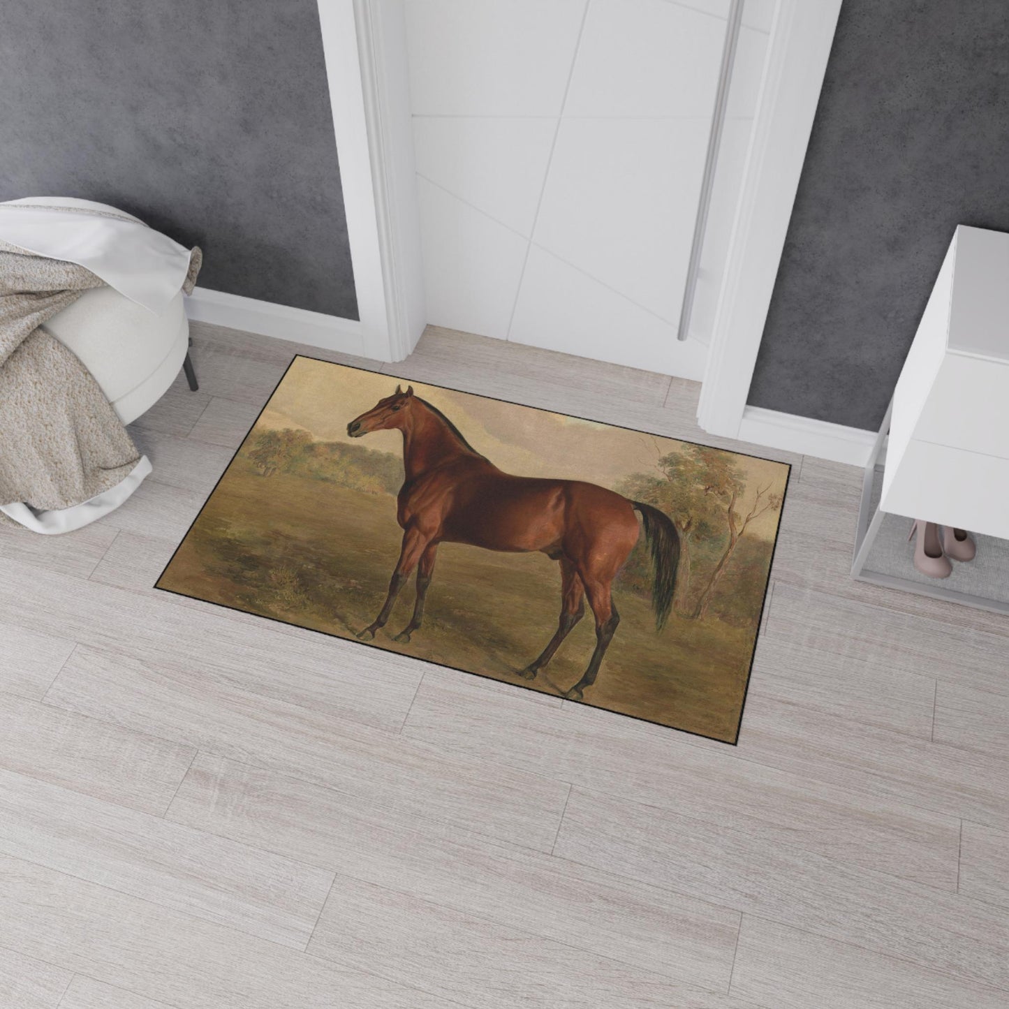 William Berraud Horse Rug: Equestrian Entry/ Kitchen Bath Mat