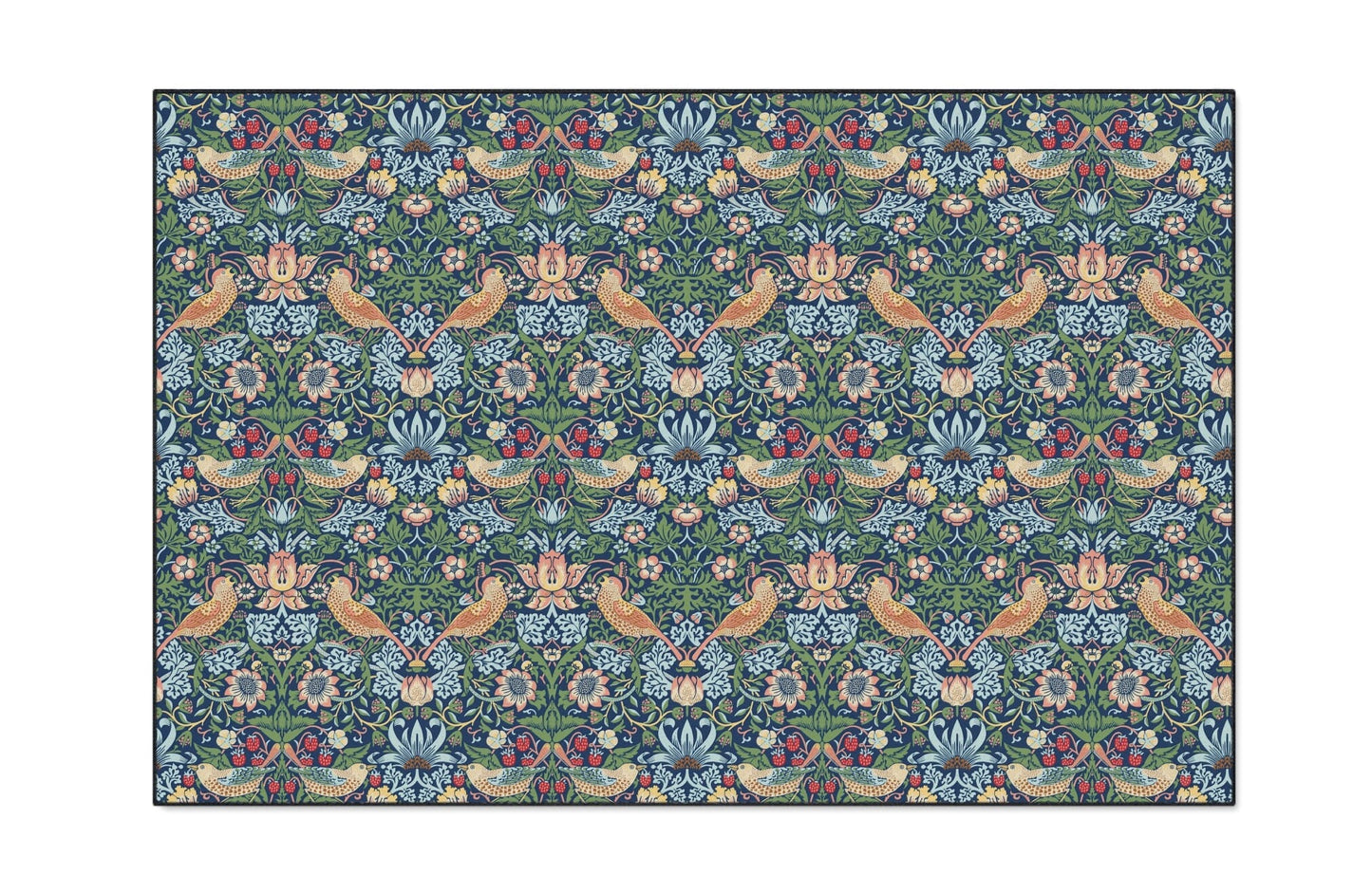 Strawberry Thief Floor Mat: William Morris Arts & Crafts Rug