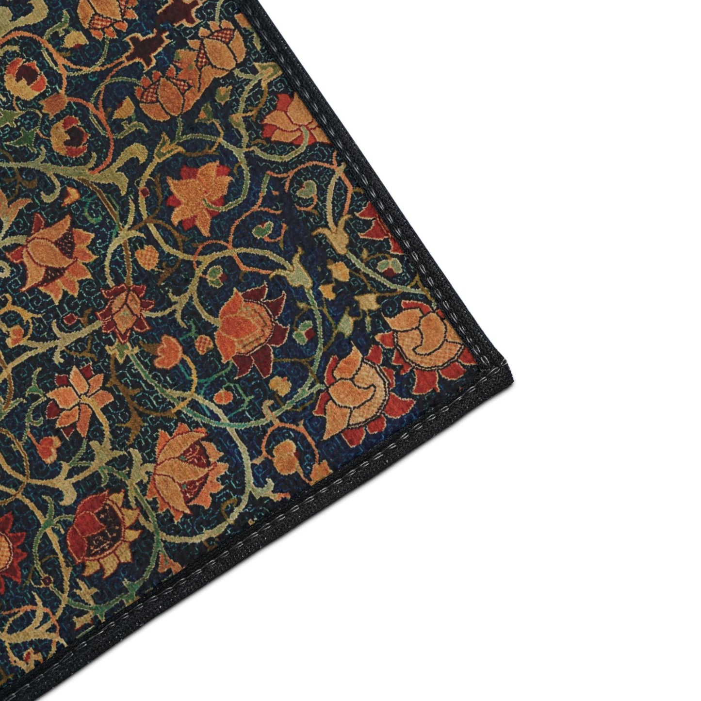 William Morris 'Holland Park' Rug: Vintage Art Nouveau Style Mat