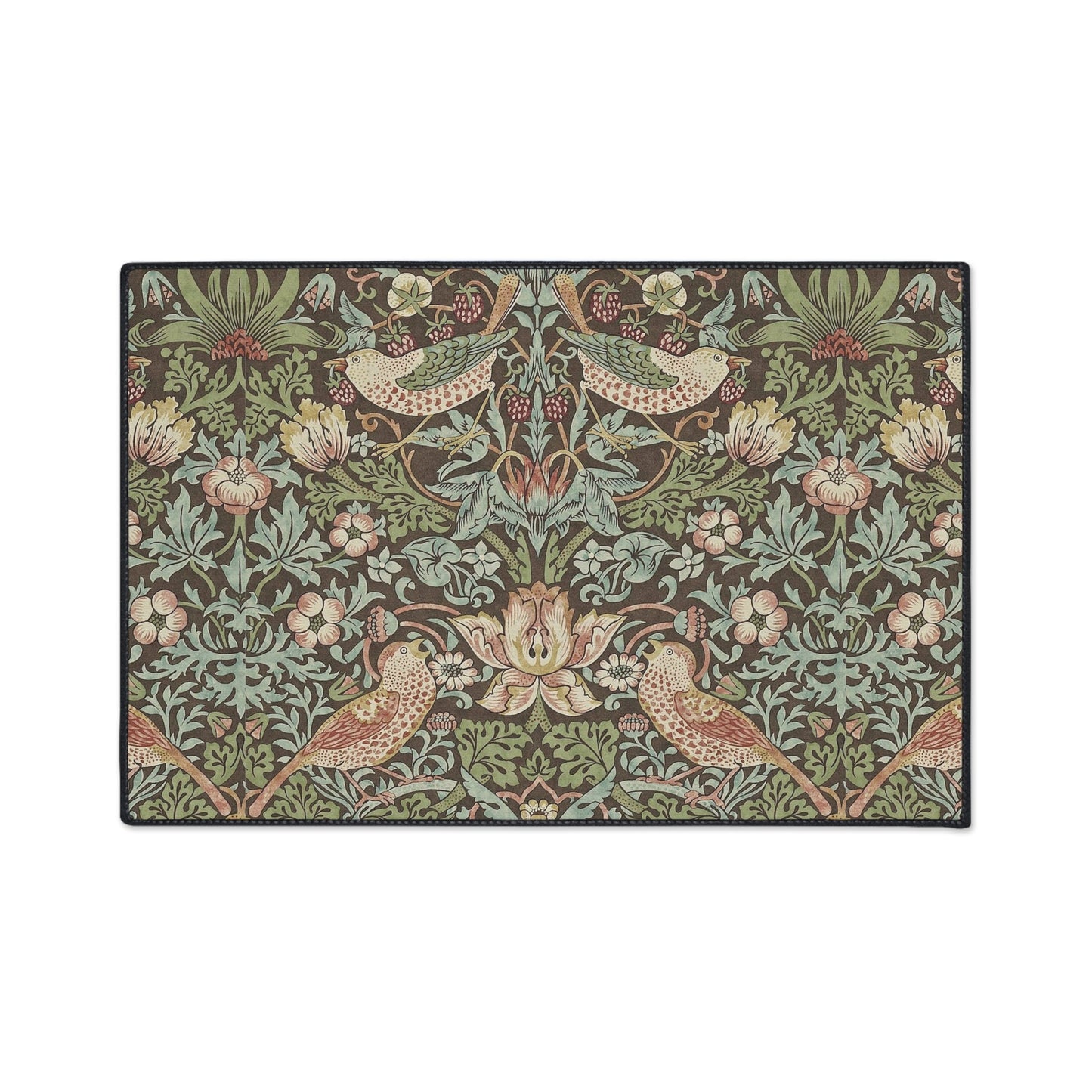Strawberry Thief Heavy Duty Floor Mat,  Bath or Kitchen Mat, William Morris Rug