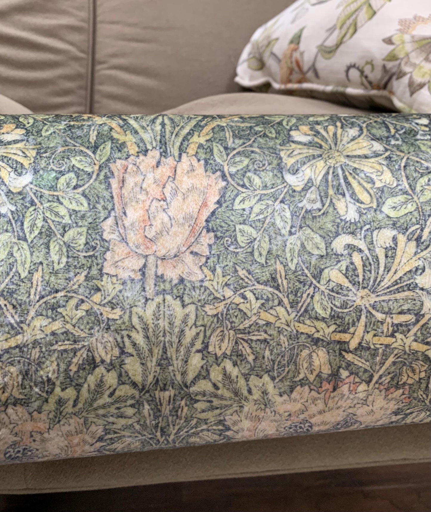 William Morris Mat/ Rug, Moss Green Honeysuckle Tulip Runner, Kitchen Bath Hallway Mat