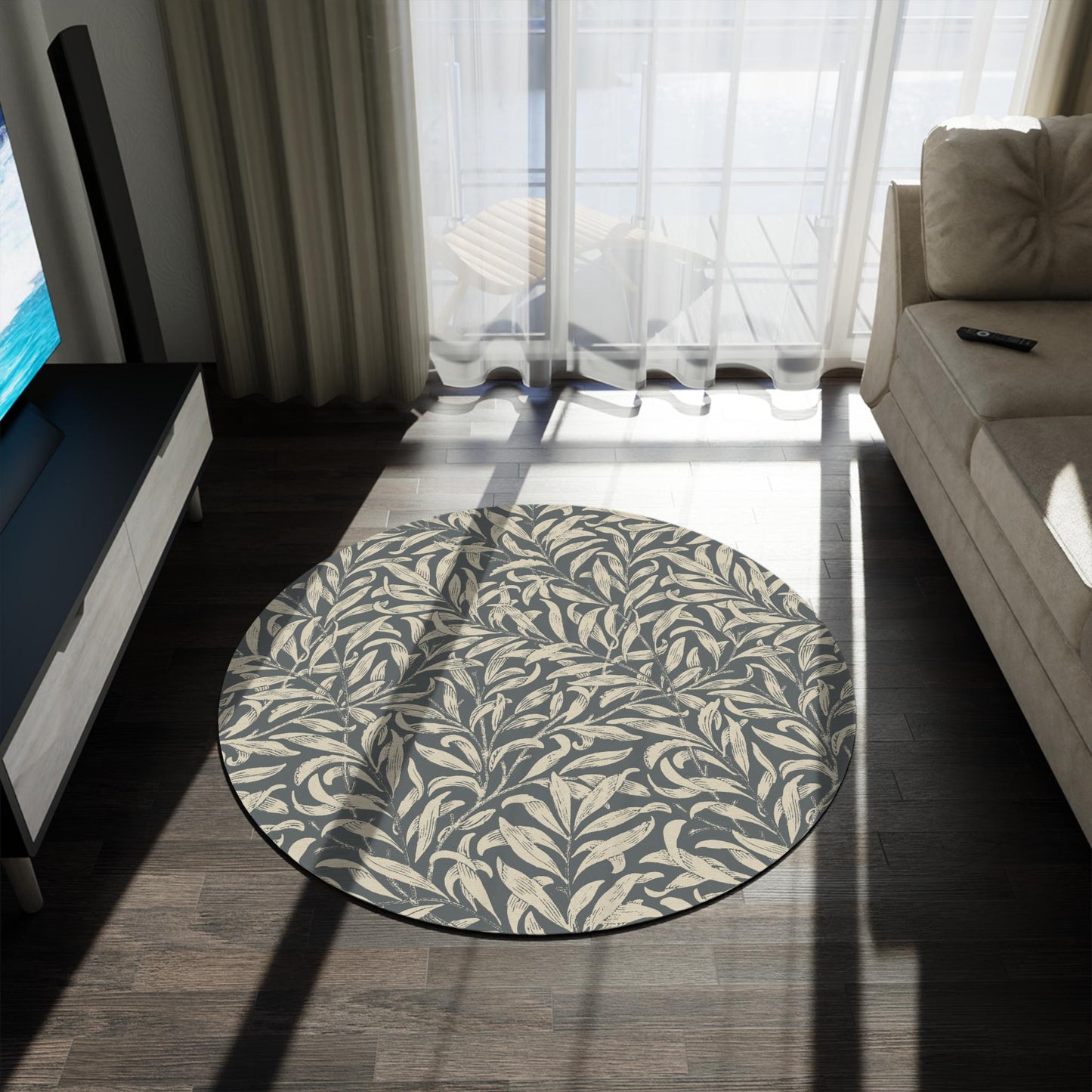 Willow Boughs Rug, William Morris Round Chenille rug