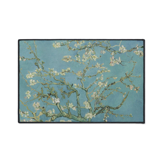 Can Gogh Almond Tree Floral Design Heavy Duty Floor Mat/ Entry Kitchen Mat Maximalism Arts and Crafts Rug