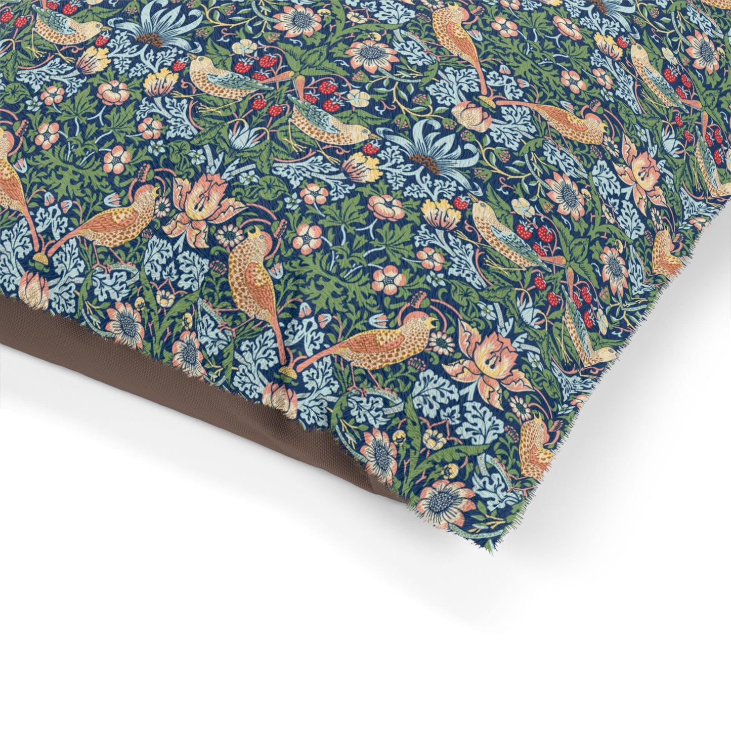 William Morris Strawberry Thief Dog Bed: Machine Washable Pet Cushion