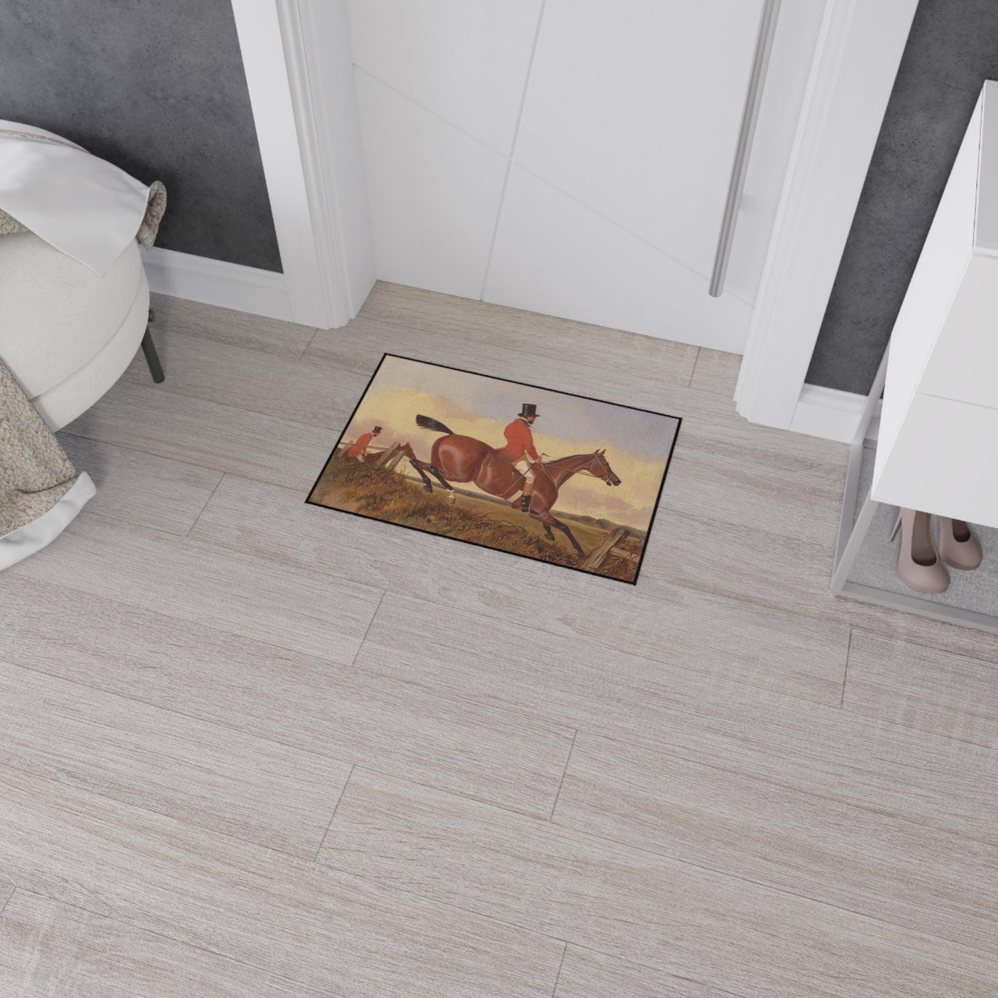 Fox Hunt Scene Mat, Heavy Duty Entry/ Kitchen/ Bath Rug