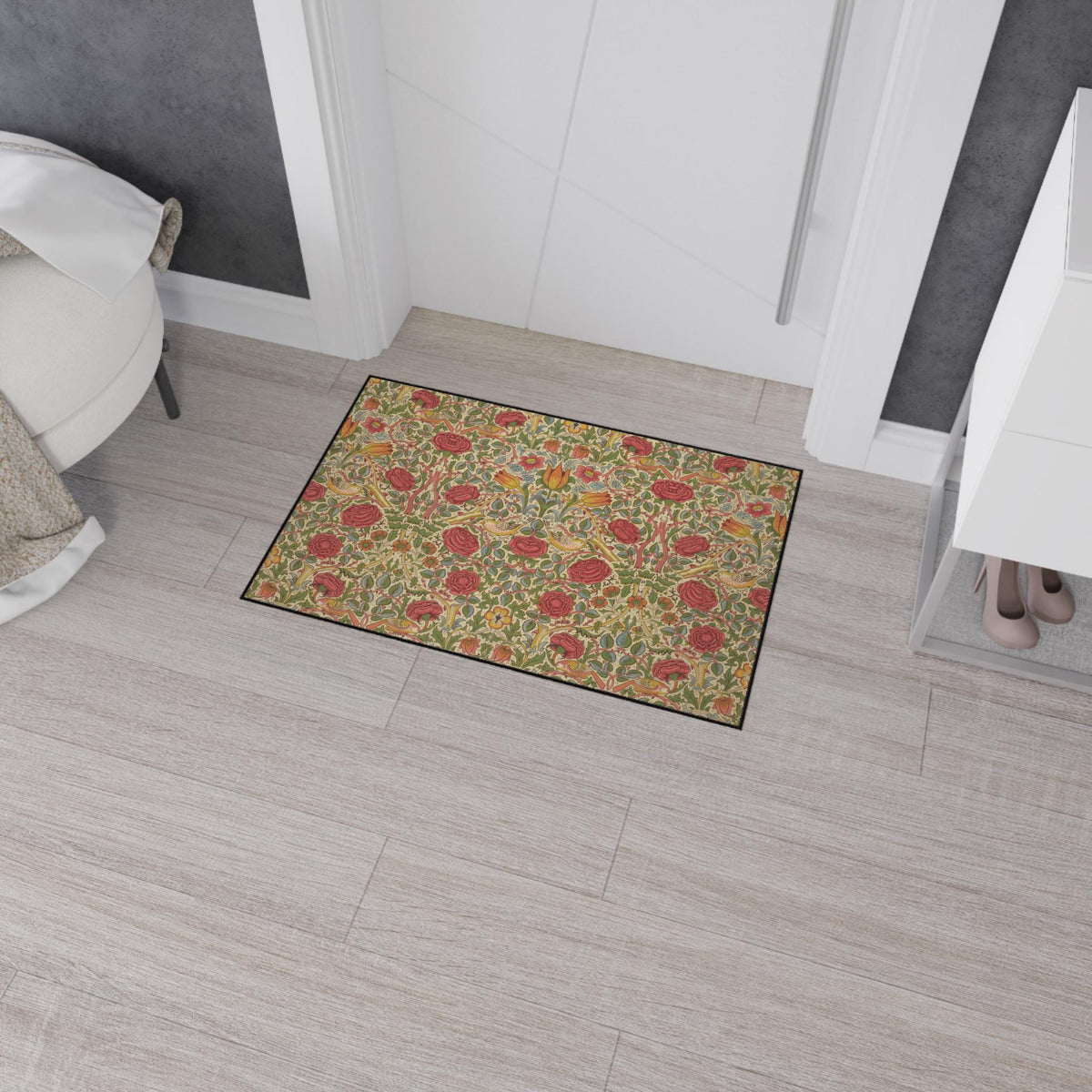 William Morris Roses Mat, Maximalist Entry Rug