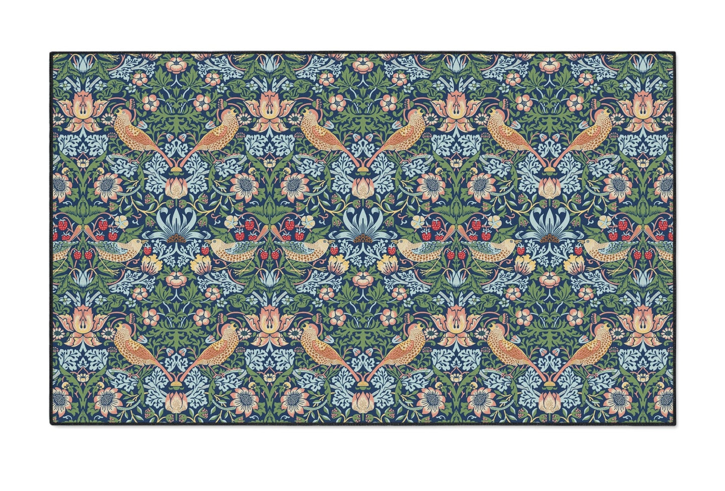 Strawberry Thief Floor Mat: William Morris Arts & Crafts Rug