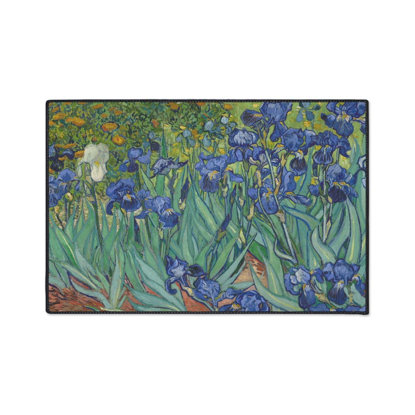 Van Gogh Mat, Irises Garden Art Rug, Kitchen, Entry, Bathroom mat