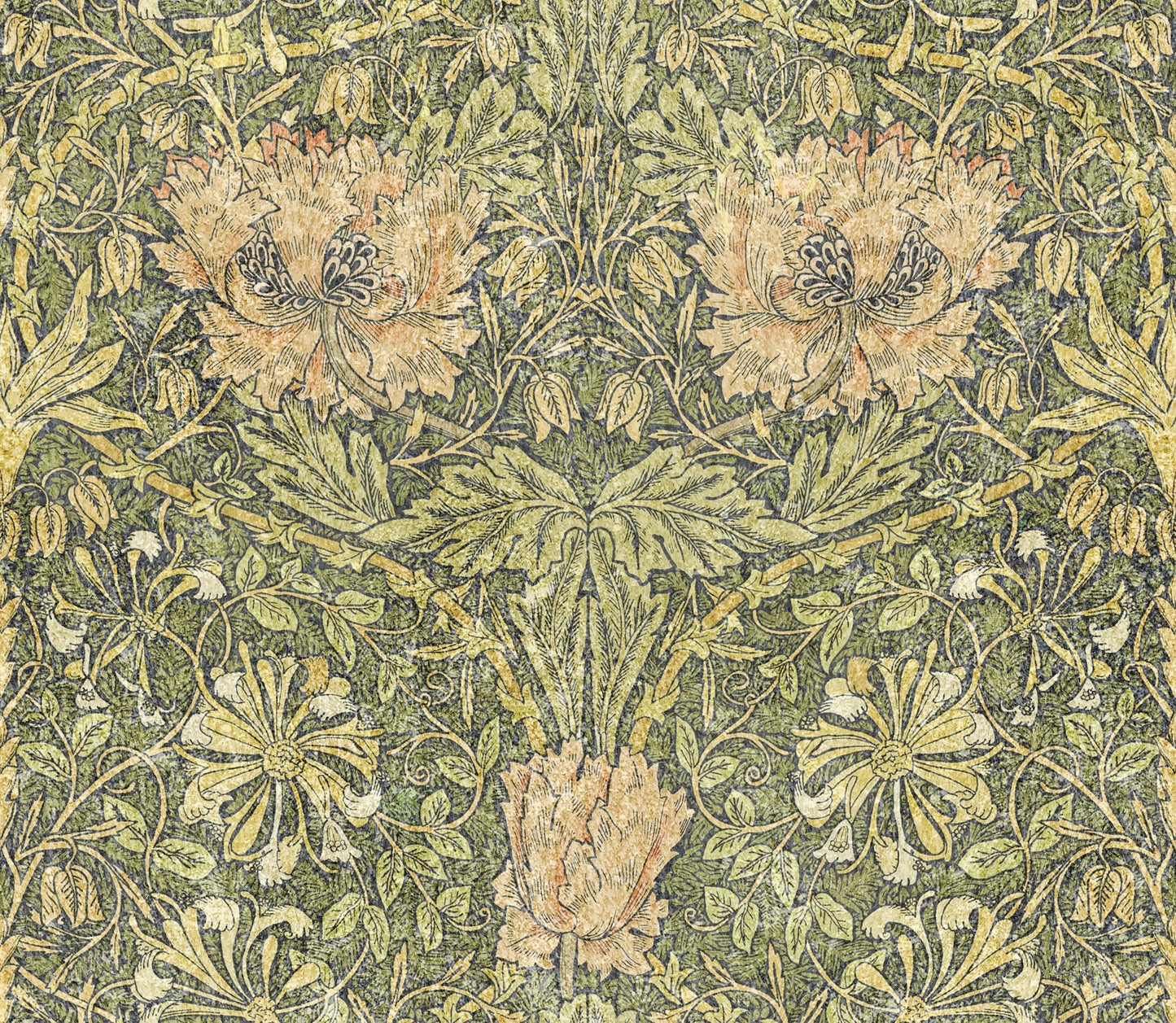 William Morris Mat/ Rug, Moss Green Honeysuckle Tulip Runner, Kitchen Bath Hallway Mat