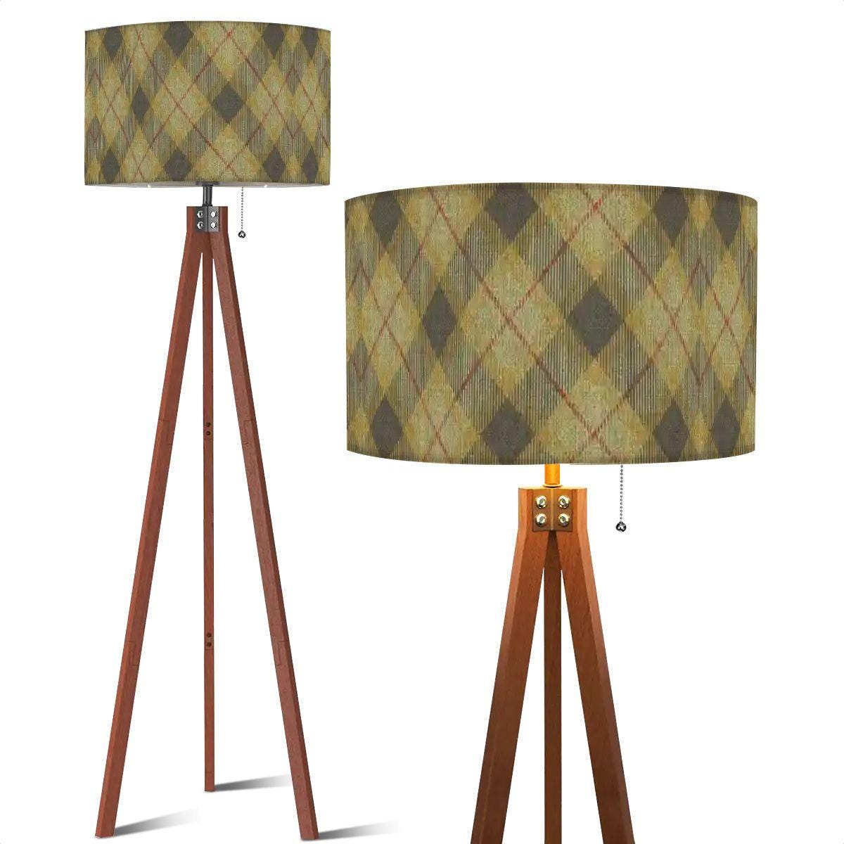 MCM Tripod Floor Lamp Argyll Tartan Plaid Made in USA