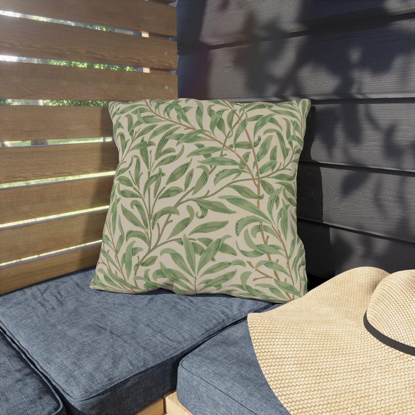 William Morris Willow Bough Indoor Outdoor Pillows- Tropical Pillow - UV and Water Resistant
