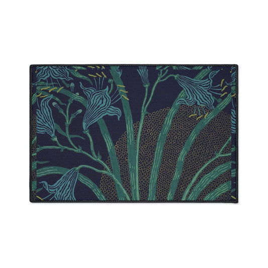 Art Deco Floral Floor Mat: Walter Crane Art Nouveau Rug