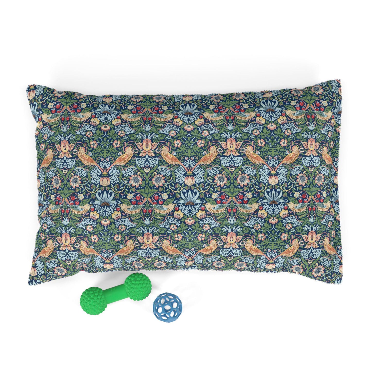 William Morris Strawberry Thief Dog Bed: Machine Washable Pet Cushion