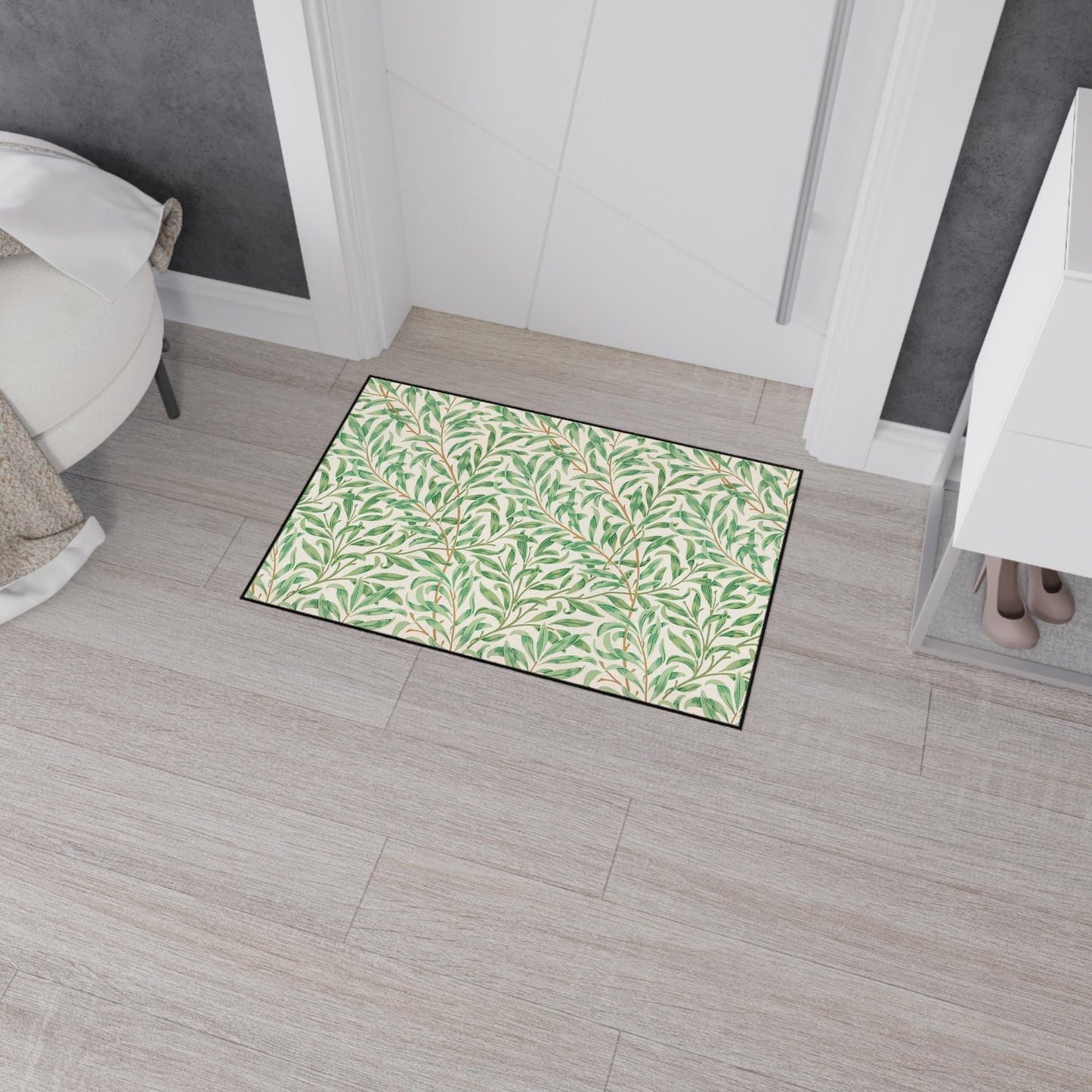 Willow Boughs Floor Mat: William Morris Arts & Crafts Rug