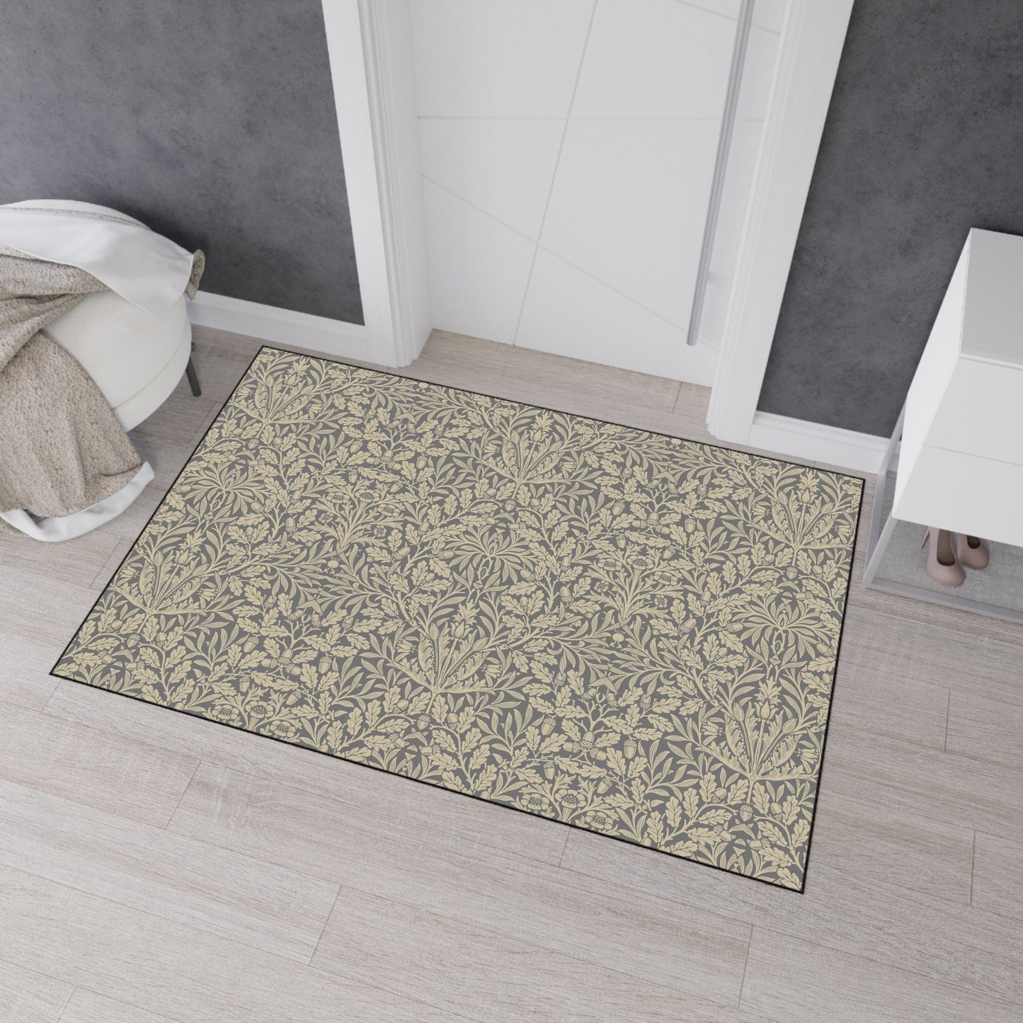 William Morris Floor Mat: Acorn Arts & Crafts Rug