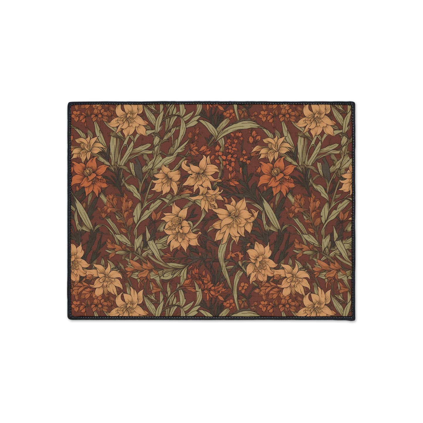 Autumnal William Morris Floor Mat: Arts and Crafts Rug