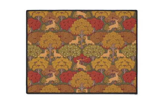 Art Deco Autumn Deer Floor Mat: Verneuil Style Kitchen Rug